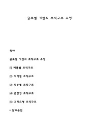 글로벌 기업의 조직구조 유형