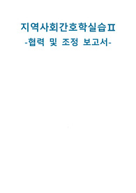 A+ 지역사회간호학실습 협력과 조정 보고서