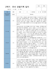 평가제 2학기 만 4세 20명 관찰기록일지