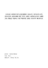 우리나라 사회복지기관 운영주체에서 공공조직, 하이브리드조직, 민간조직의 운영주체에 따른 3가지 유형의 사회복지조직의 사례와 주요 내용을 서술하고 가장 바람직한 유형은 무엇이지 제시하시오.