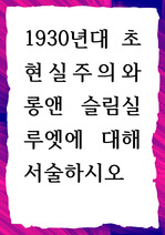 [ 1930년대 초현실주의와 롱앤 슬림실루엣에 대해 서술 ]