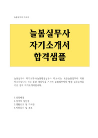 늘봄실무사 자소서