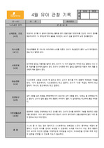 만4,5세 4월관찰일지