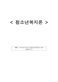 청소년복지론_지역사회 청소년 통합지원체계에 대해 설명하시오