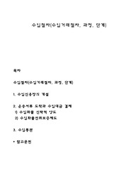 수입절차(수입거래절차, 과정, 단계)