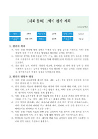 사회문화 평가계획서(지필평가 및 수행평가) 예시입니다.