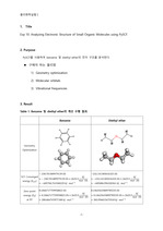 A+ 물리화학실험1 <Exp 10. Analyzing Electronic Structure of Small Organic Molecules using PySCF> 레포트