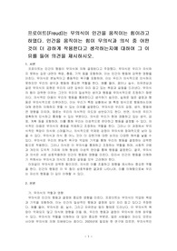 프로이트(Freud)는 무의식이 인간을 움직이는 힘이라고 하였다. 인간을 움직이는 힘이 무의식과 의식 중 어떤 것이 더 강하게 작용한다고 생각하는지에 대하여 그 이유를 들어 의견을 제시하시오.