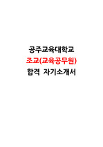 공주교육대학교 조교(교육공무원) 합격 자기소개서