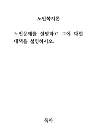 A+ 2023 최신자료 과제 노인복지론