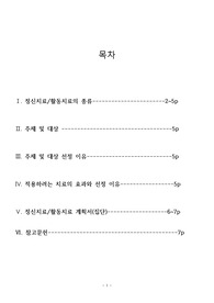 정신간호학 정신치료/활동치료의 종류 및 개념, 집단계획서