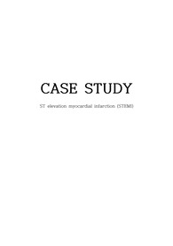 CABG (STEMI) case study 간호 실습 케이스 스터디