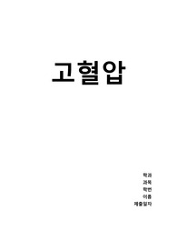 약리학 고혈압 치료제 약물 레포트