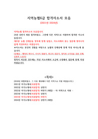 지역농협6급 합격자소서(2021년-2024년 상반기)
