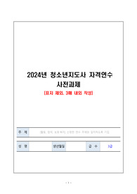 청소년지도사과제_인터넷중독(2024년 청소년지도사 자격연수 사전과제)