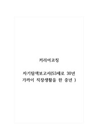 커리어코칭_자기탐색보고서(53세로 30년 가까이 직장생활을 한 중년 )