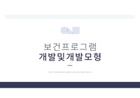 보건프로그램 개발및개발모형