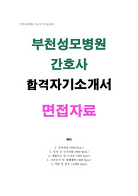부천성모병원간호사 자소서