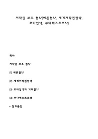 저작권 보호 협약(베른협약, 세계저작권협약, 로마협약)
