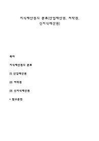 지식재산권의 분류(산업재산권, 저작권, 신지식재산권)