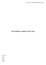 [이화여대 생명과학실험3 분반1등 A+ 레포트] Cell Proliferation Analysis by MTT Assay