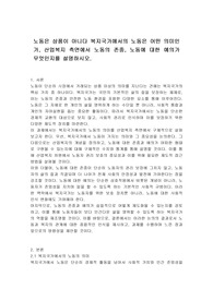 노동은 상품이 아니다 복지국가에서의 노동은 어떤 의미인가, 산업복지 측면에서 노동의 존중, 노동에 대한 예의가 무엇인지를 설명하시오.