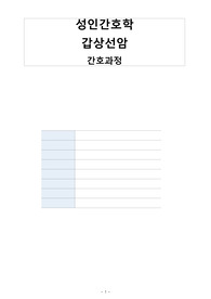 갑상선암 간호과정 (간호진단 5개, 간호과정 2개)