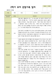 평가제 2학기 유아관찰일지 만 5세 22명