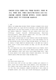 CMOS와 CCD는 필름이 하는 역할을 대신한다. 카메라 제조사, 카메라 종류, 카메라 생산시기에 따라서 CCD 또는 CMOS를 사용하여 카메라를 제작한다. CCD와 CMOS의 장점과 단점은 각각 무엇인지를 서술하시오