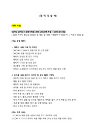 캐릭터 상품기획 및 디자인 (경력직)_최종합격_경력기술서_전문가에게 유료첨삭 받은 자료입니다.