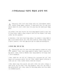 스키마 이론의 개념과 교육적 의미