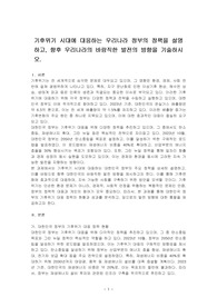 기후위기 시대에 대응하는 우리나라 정부의 정책을 설명하고, 향후 우리나라의 바람직한 발전의 방향을 기술하시오.