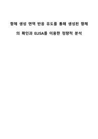 항체 생성 면역 반응 유도를 통해 생성된 항체의 확인과 ELISA를 이용한 정량적 분석