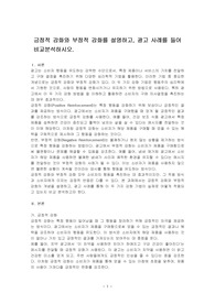 긍정적 강화와 부정적 강화를 설명하고, 광고 사례를 들어 비교분석하시오.