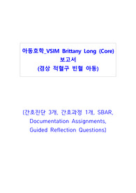아동호학_VSIM Brittany Long (Core) 보고서 (겸상 적혈구 빈혈 아동)