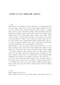 비과학적 지식 탐구 방법에 대해 기술하시오