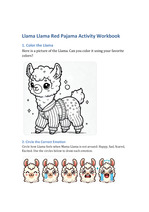 픽토리 Llama llama red pajama 동화책 activity worksheet 워크지