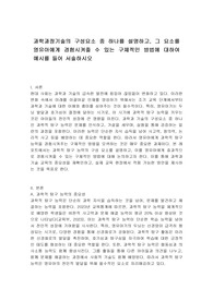 과학과정기술의 구성요소 중 하나를 설명하고, 그 요소를 영유아에게 경험시켜줄 수 있는 구체적인 방법에 대하여 예시를 들어 서술하시오