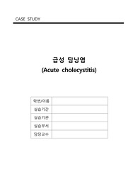 A+ 급성 담낭염 (성인 실습) ( 간호진단 3개 간호과정 3개)