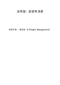 애자일 조직(Agile Management)
