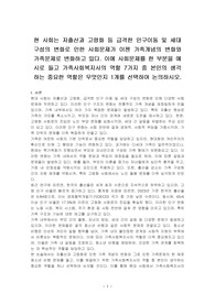 현 사회는 저출산과 고령화 등 급격한 인구이동 및 세대구성의 변화로 인한 사회문제가 이젠 가족개념의 변화와 가족문제로 변화하고 있다. 이에 사회문제를 한 부분을 예시로 들고 가족사회복지사의 역할 7가지 중 본인의 생각하는 중요한 역할은 무엇인지 1개를 선택하여 논의하시오.