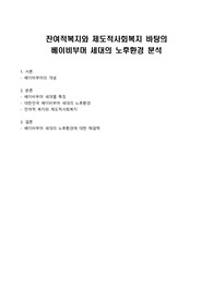잔여적복지와 제도적사회복지 바탕의 베이비부머세대 노후환경분석