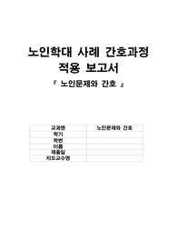 노인간호학 간호진단 3 간호과정 3