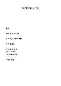 [국제무역] 농산물