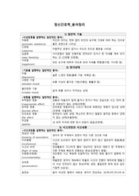 정신간호학_용어정리, 시험대비