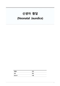 아동실습,신생아황달,간호진단,간호과정,Neonatal Jaundice