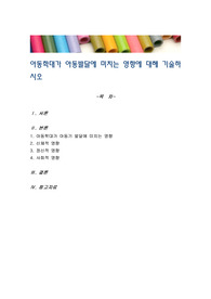 아동학대가 아동발달에 미치는 영향에 대해 기술하시오