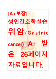 [A+보장]성인간호학실습 위암(Gastric cancer) 간호, 간호진단, 간호과정, 컨퍼런스, 케이스스터디 26페이지 자료입니다.