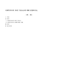 사회복지사의 자세 구성요소에 대해 설명하시오