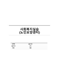 A+ 사회복지사 실습일지 (노인복지센터/요양원)-20일치